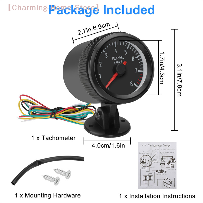 Analog Meter Gauge - 【M】عداد سرعة دوران المحرك للسيارة 2
