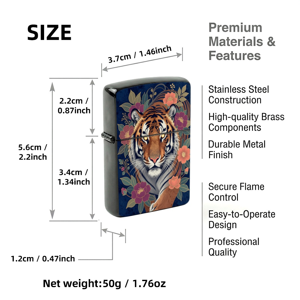 ولاعة قابلة للطي بتصميم النمر  - مراجعة Vintage Collectible Lighters وسعره