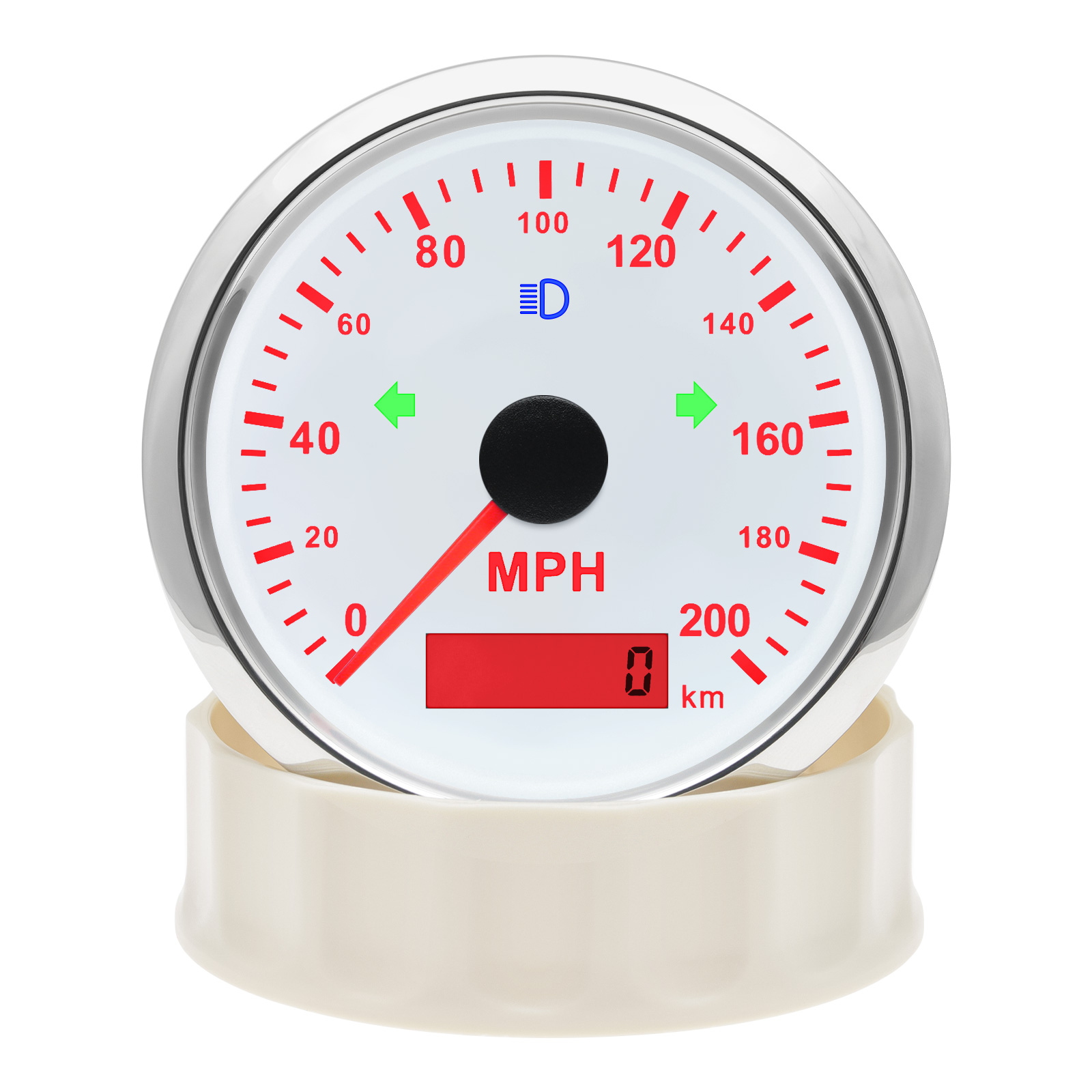 125 200 MPH KMH 85 مللي متر عد - مراجعة Analog Meter Gauge وسعره